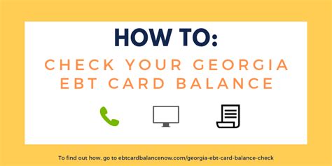 Benefits are issued via Electronic Benefit Transfer cards (EBT cards). . Georgia pebt check balance